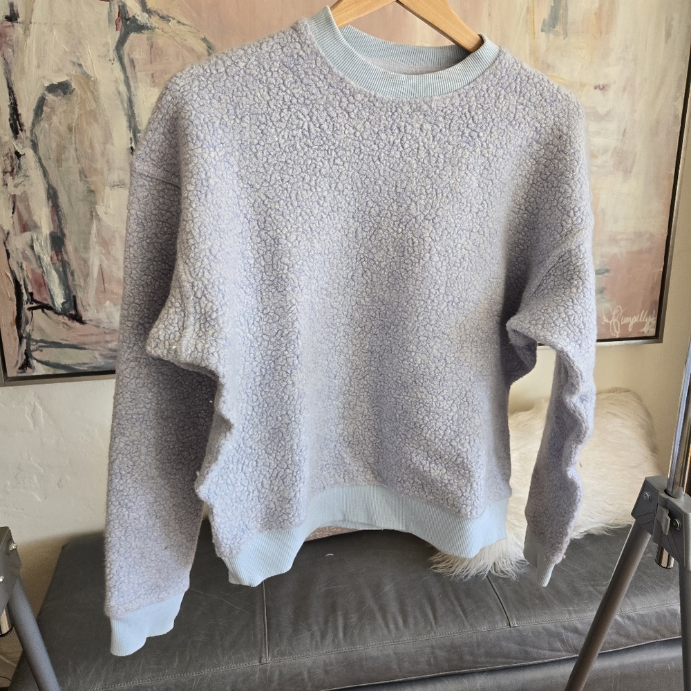 Outdoor Voices Light Blue Mega Fleece Sweatshirt